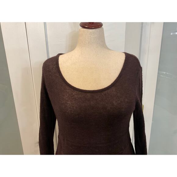 Peruvian Connection women’s brown alpaca blend long-sleeve knit sweater dress L - Picture 8 of 16